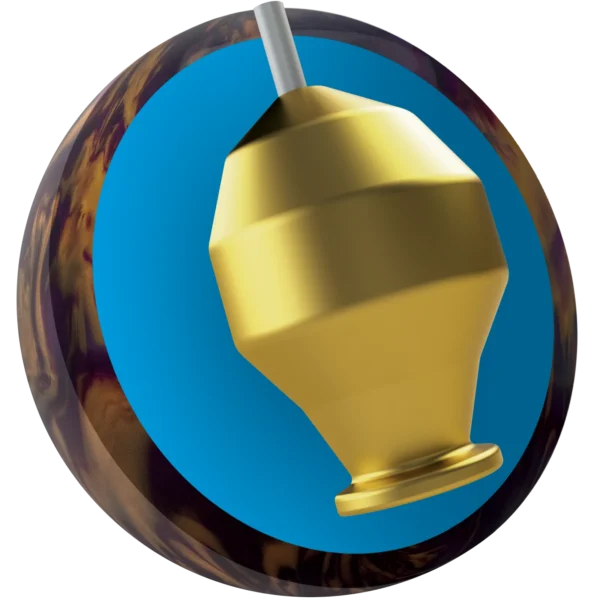 Ebonite Fireball Purple / Gold | Pearl Reactive Bowling Ball – Bild 2